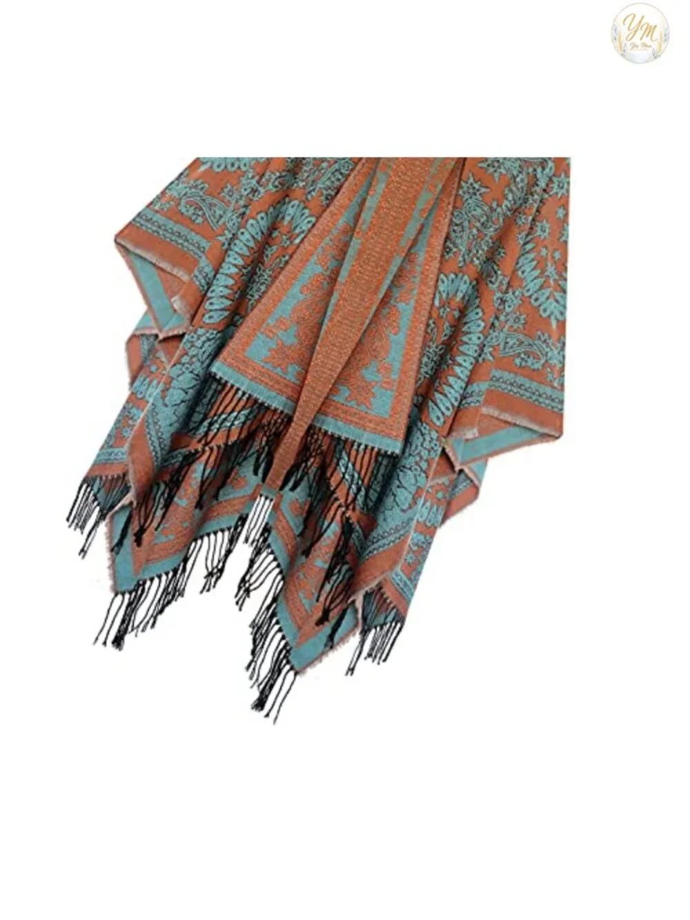 Women's Printed Tassel Poncho Cape Cardigan Wrap Shawl